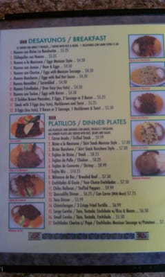 La Rancherita 2 menu 5