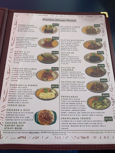 La Rancherita 2 menu 1
